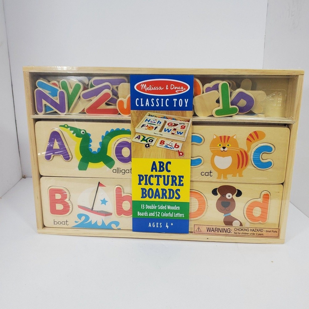 Melissa And Doug ABC Picture Board Wooden Classic Toy 4And Up